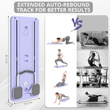 🧘 Home Fitness Revolution – Pilates Ab Roller Reformer with Auto Rebound & Core Training Board