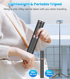 170cm Phone Tripod Selfie Stick, All-in-1 Phone Tripod Stand with Remote, Portable,Lightweight Tripod for for Selfies/Live/Video Recording/Travel-Black