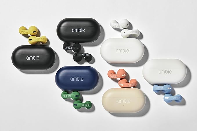🎧AMBIE Earbud | Silicone Cover | Sound Earcuff – Black & White 🖤🤍