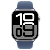 🕒  Pro Series 10 Watch – 46mm Silver Aluminum with Denim Sport Band ⌚💙